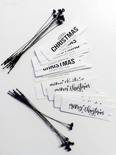 Merry Christmas Geschenkanhänger schmal